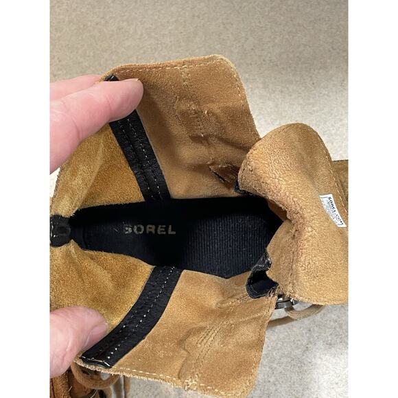 Sorel Youth Joan of Arctic Wedge Ankle Booties Kids Size 5 EUR 37 Brown Leather - Picture 9 of 10